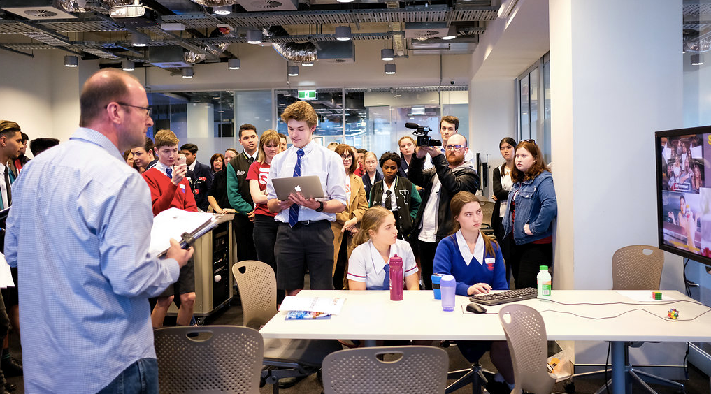 Students participating in AdSpace