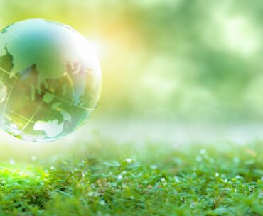 abstract planet earth with green background
