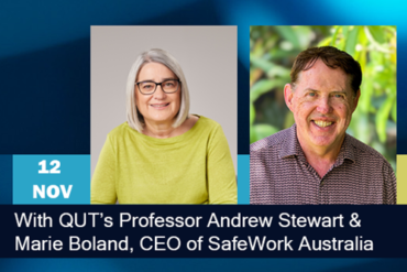 Marie Boland from Safe Work Australia and Professor Andrew Stewart