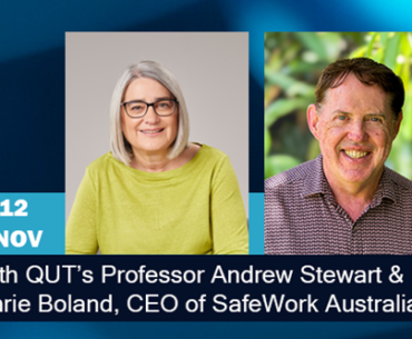Marie Boland from Safe Work Australia and Professor Andrew Stewart