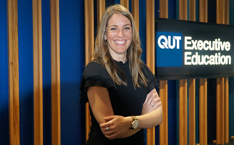 Katie Bickerton at the QUT Executive Education Centre